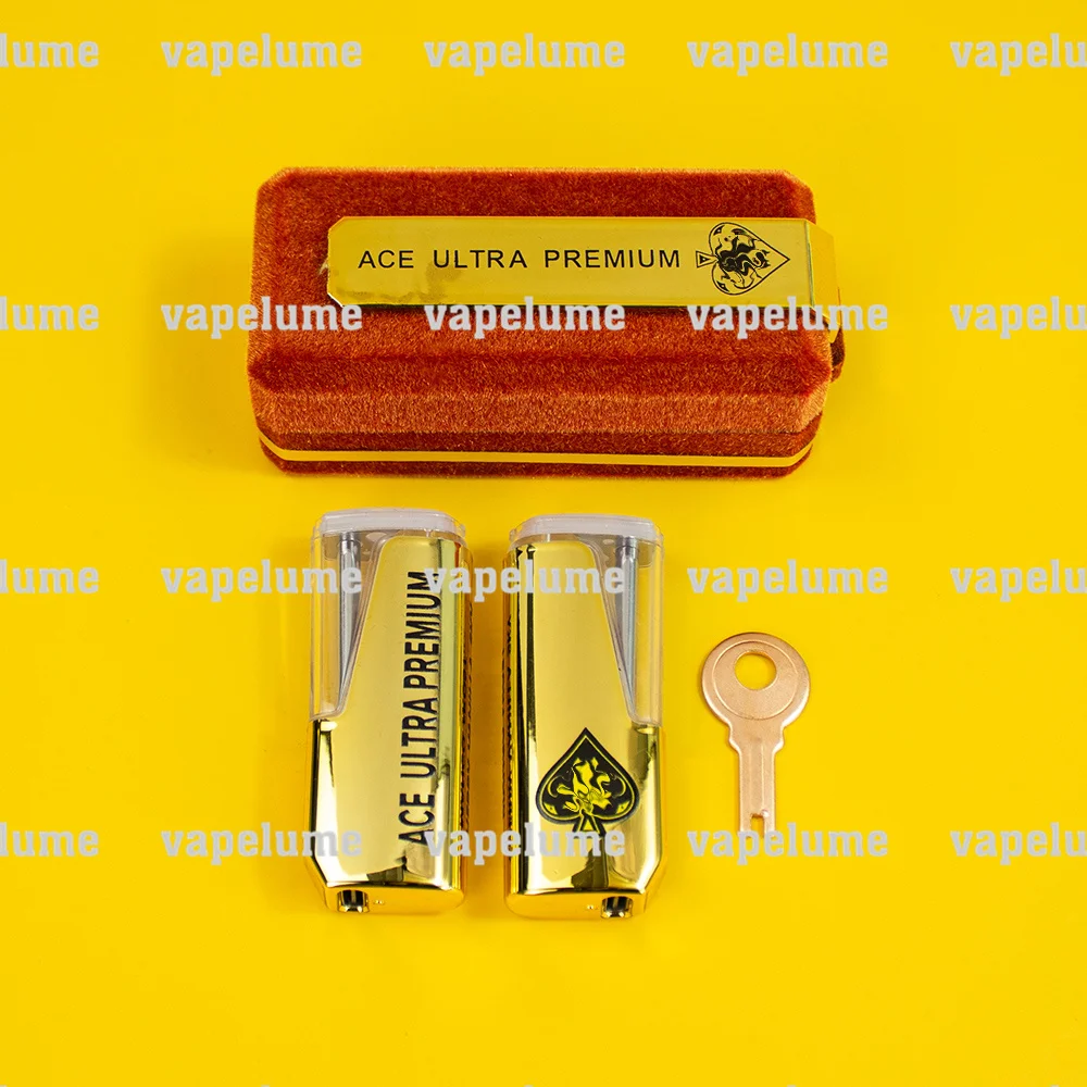 Ace Muhameds Cigarros Elétricos Vazios Nova Caneta Vape de Ouro Caixa Velet Vermelha Ultra Descartável Conjunto de Embalagem de Armazenamento de E-cigs Logotipo Personalizado