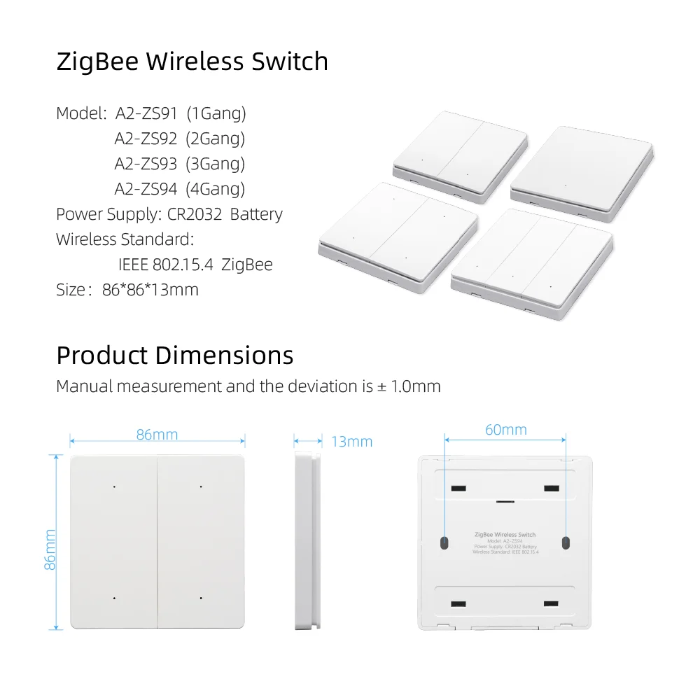 Für ZigBee Fernbedienung Gerät 6 Gang Wireless Smart Scene Switch für Home Automation Für ZigBee Fernbedienung Gerät 6 Gang Wireless Smart Scene Switch für Home Automation