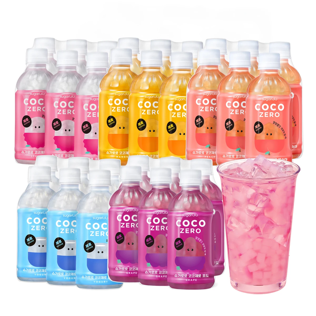 زجاجة Sugarolo-coco من 5 أنواع من 6 زجاجات ، مجموع 30 زجاجة ، مجموعة مختلطة