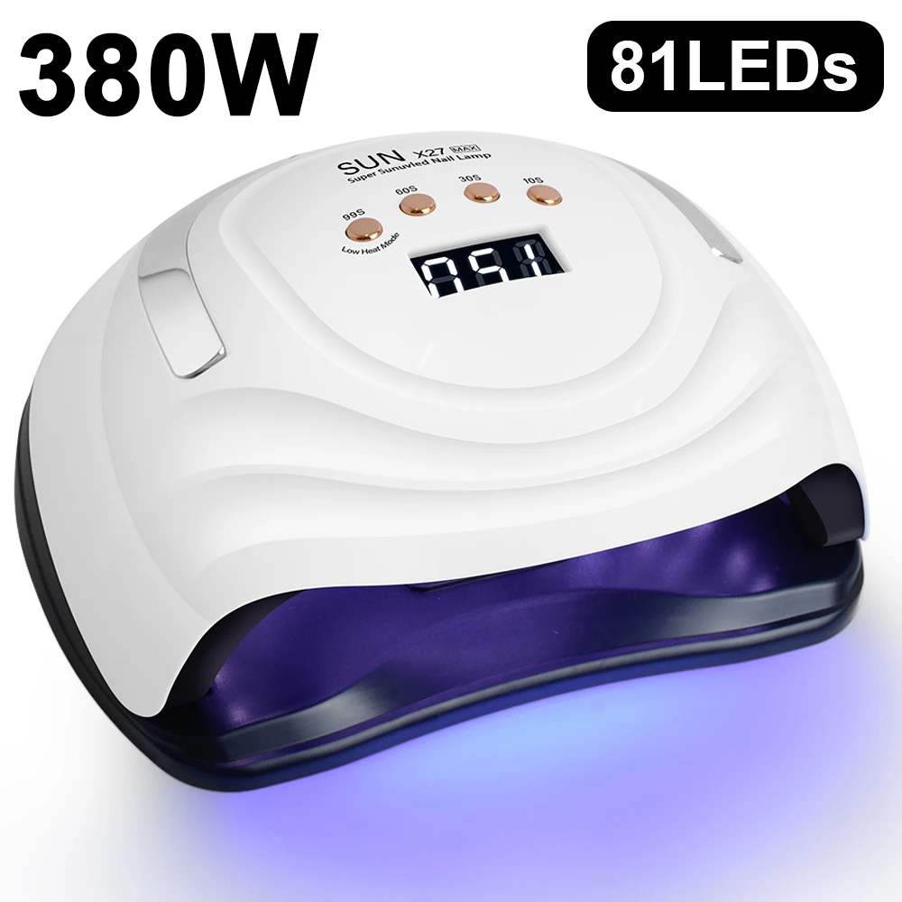 380W Professional UV LED Nail Dryer Lamp for Nails Gel Polish Dryer UV Light Nail Art Accessories Fast Curing Gel Toe Nails