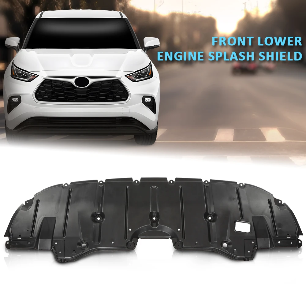

Engine Splash Shield Front under Cover New Fit for 2020-2023 Toyota Highlander Black 514410E180, To1228286 Durable Strong Sturdy