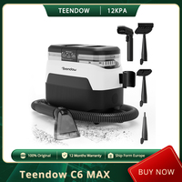 Teendow C6 MAX 3-In-1 Upholstery and Carpet Cleaner 1650W Steam, 12000Pa Suction, Dual Tanks, Pet-Friendly, Multiple Nozzles