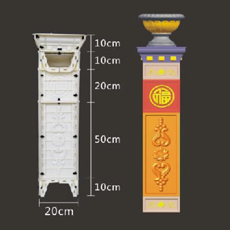 5 na metr ABS taras odlewania dekoracyjne poręcze wazon kolumna betonowe ogrodzenie forma balustrady formy