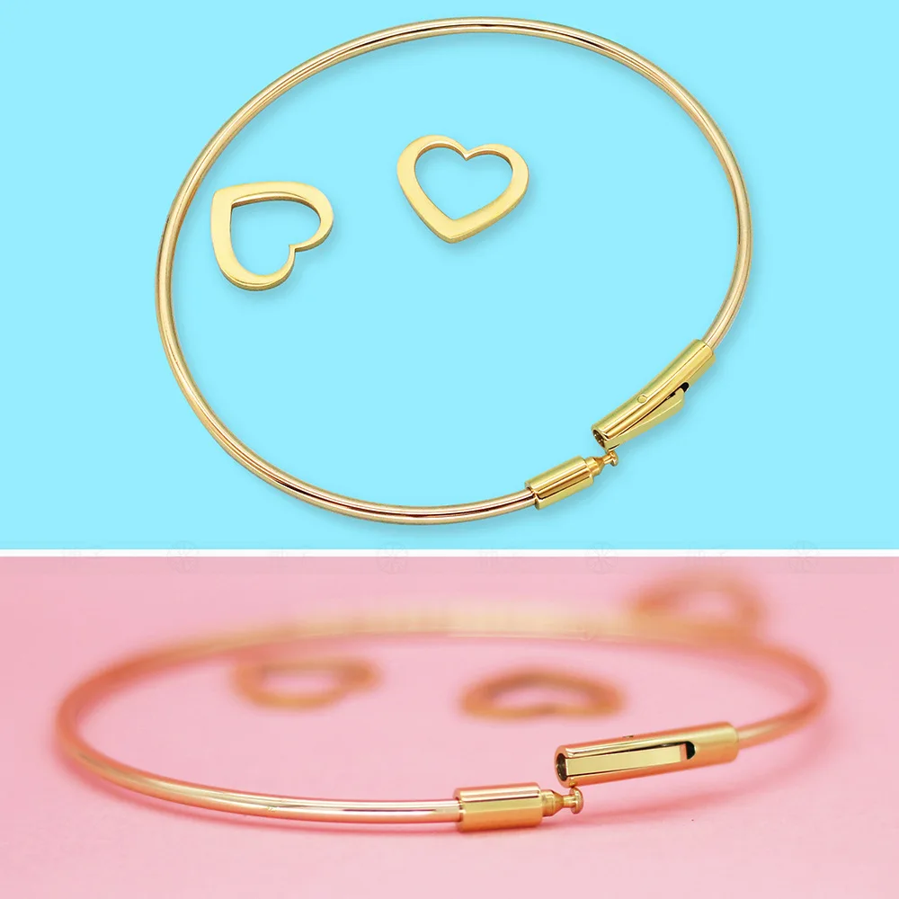 Personalized Heart Engraved Multi-Name Bracelet Simple Stainless Steel Multi-Love String Women Bracelet Valentine\'s Day Her Gift