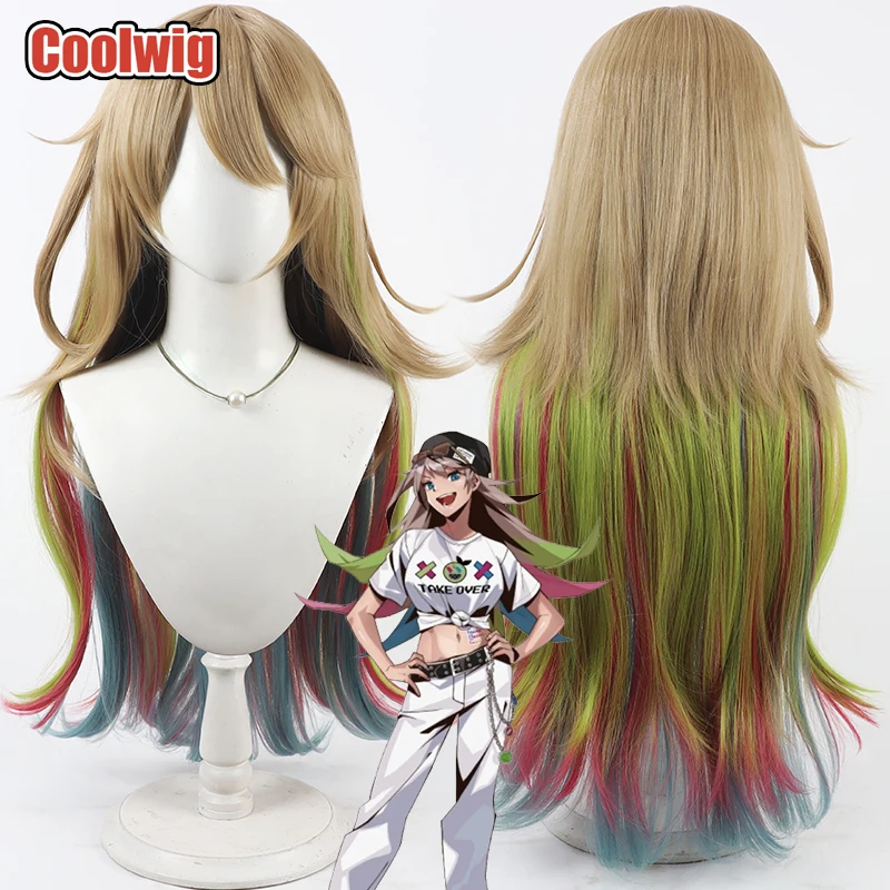 

Coolwig Synthetic Hair Game Bazooka Girl Cosplay Wigs Compass: Combat Providence Analysis System Mixed Brown Wig Heat Resistant