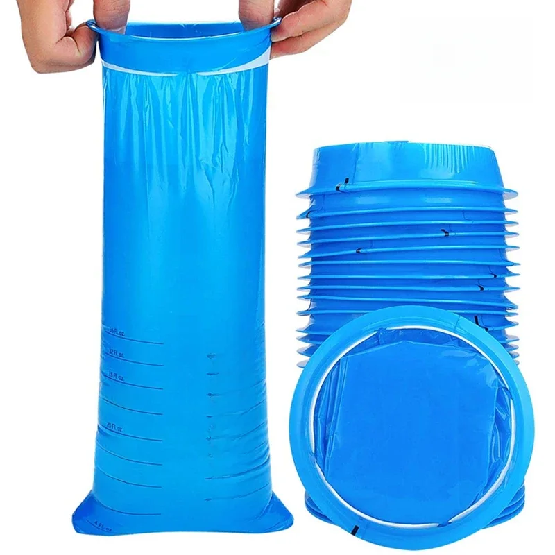 20 Stuks 1000 Ml Draagbare Wegwerp Reizen Auto Vliegtuig Reisziekte Misselijkheid Braaksel Reinigingszak Schoon Milieuvriendelijke Plastic Zak - afbeelding 2
