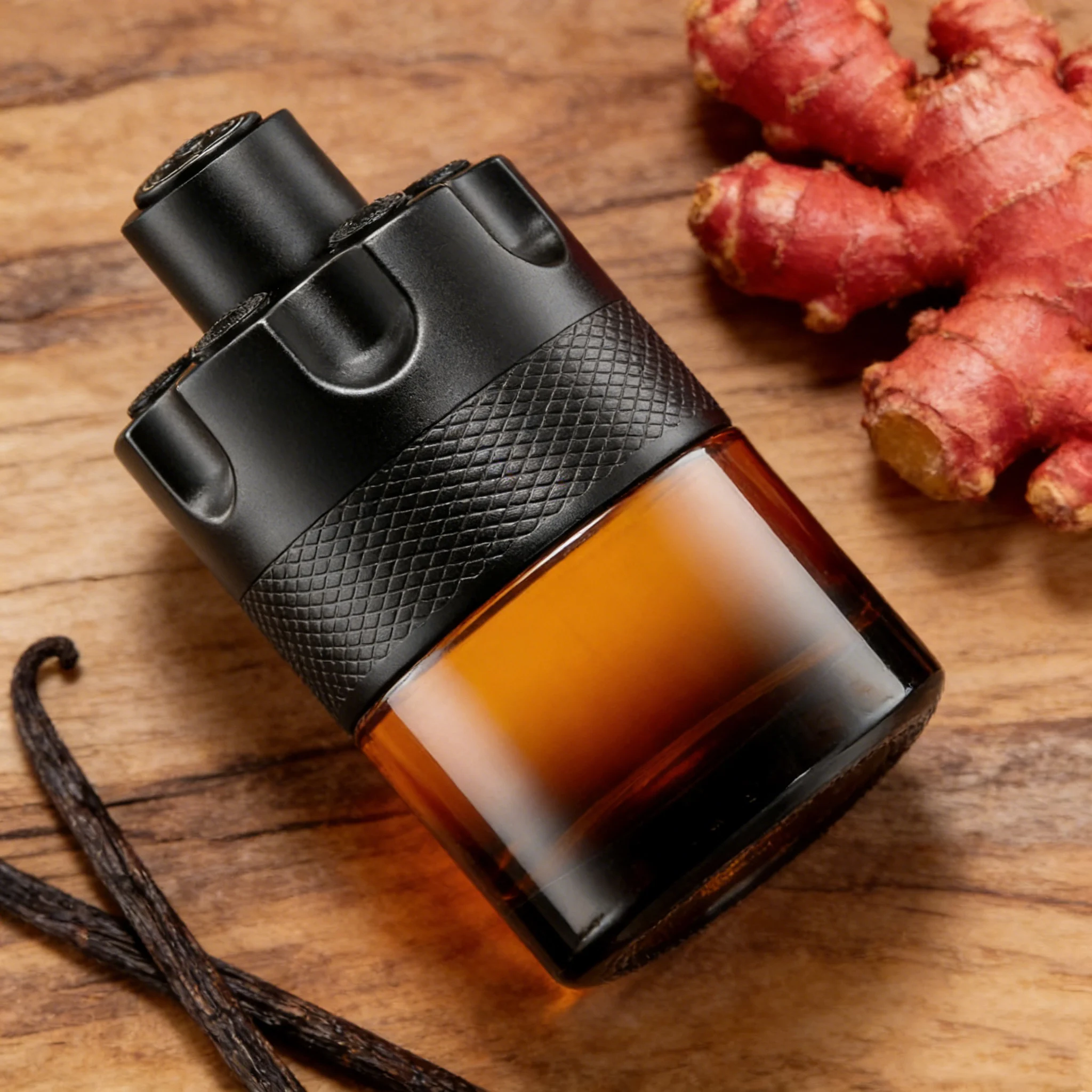 Eau de Parfum pour Homme Luxe Woody Spicy 100ml, Parfum Ambre & Cuir Longue Durée, Flacon Design Industriel