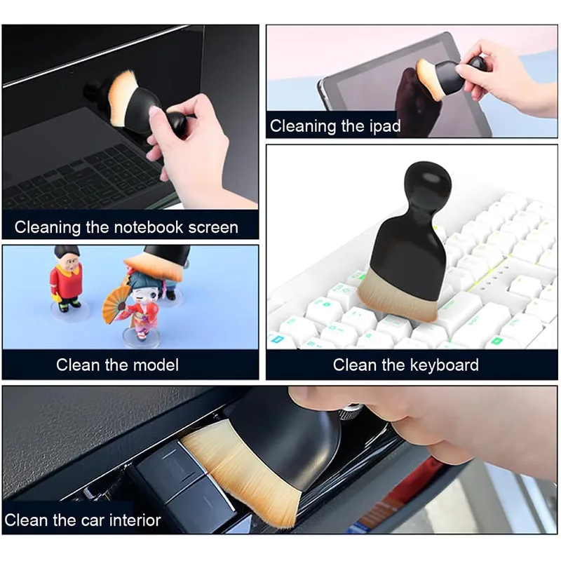 Air Vent Cleaning Soft Brush Air Conditioner with Casing Car Interior Cleaning Tool Artificial Car Crevice Dusting Detailing 1