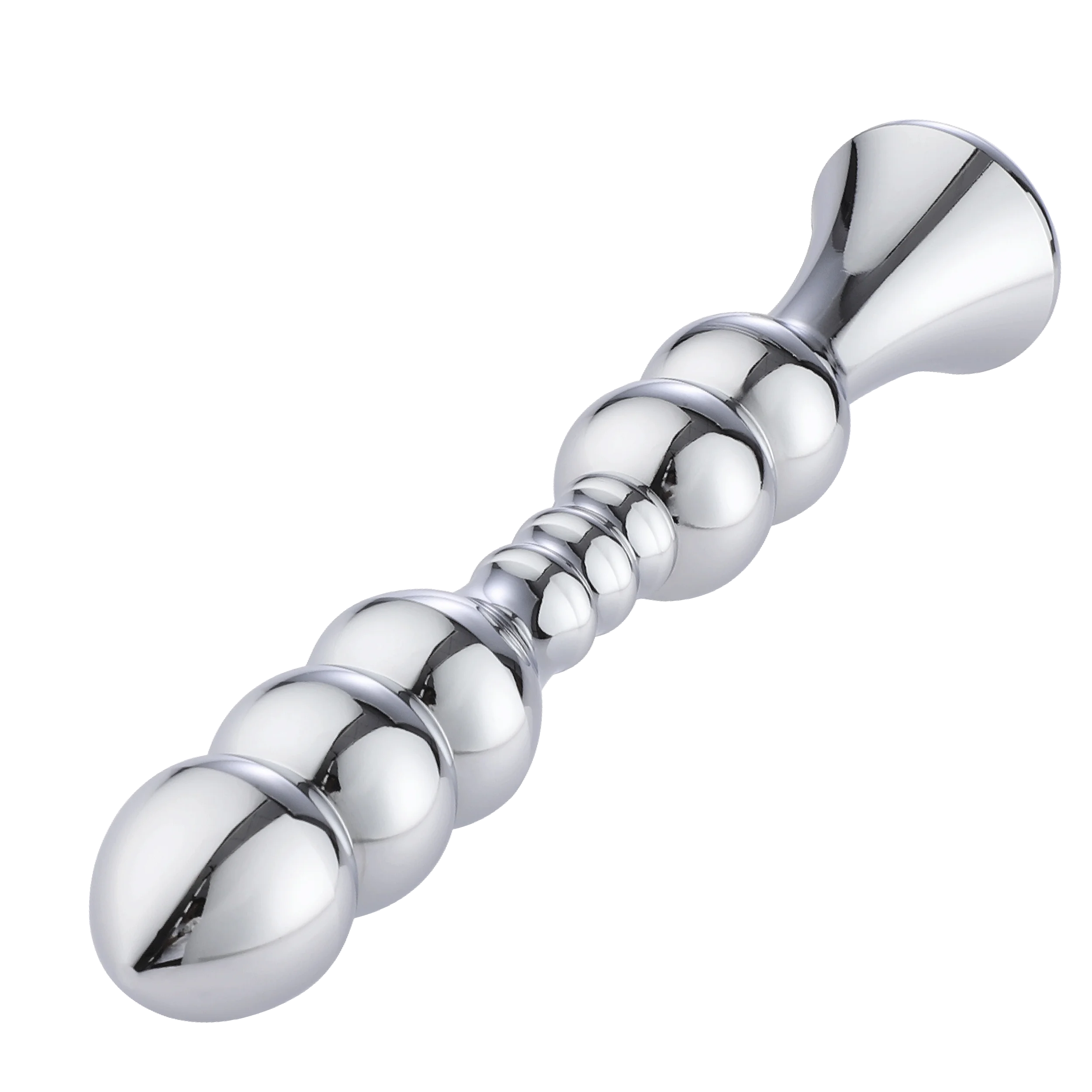 8.2” Metal Bead Anal Dildo, Smooth Aluminium Anal Wand With KlicLok System For Premium Sex Machine