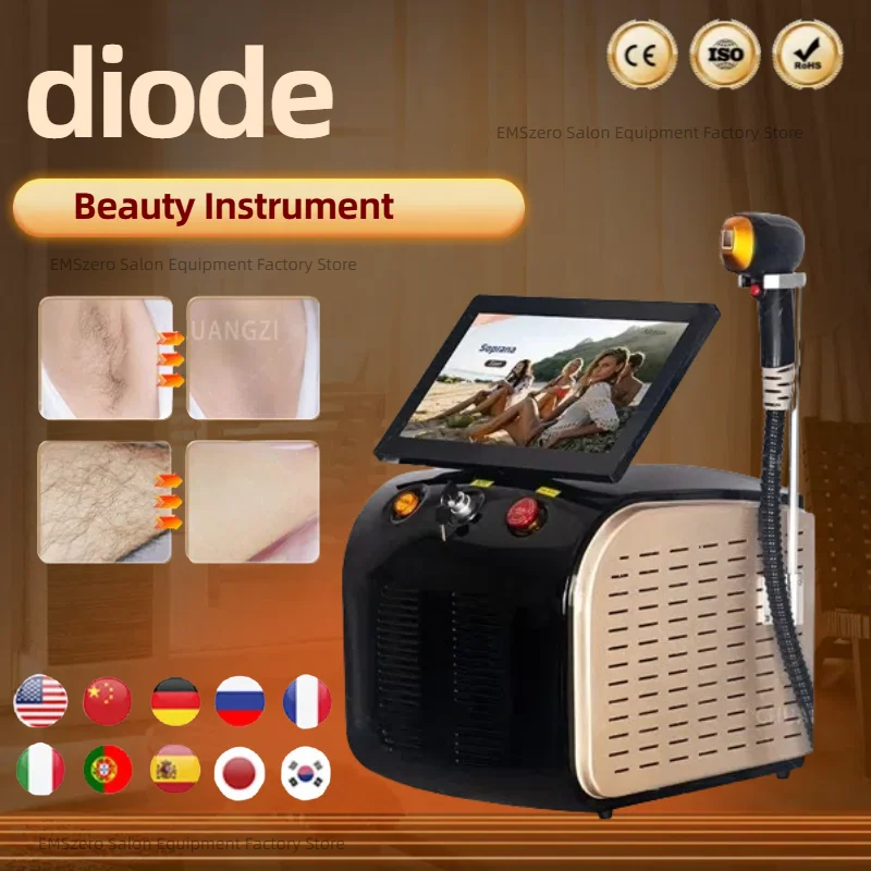 Brand new portable diode hair removal device photorejuvenation 3000W soprano diode hair removal beauty instrument