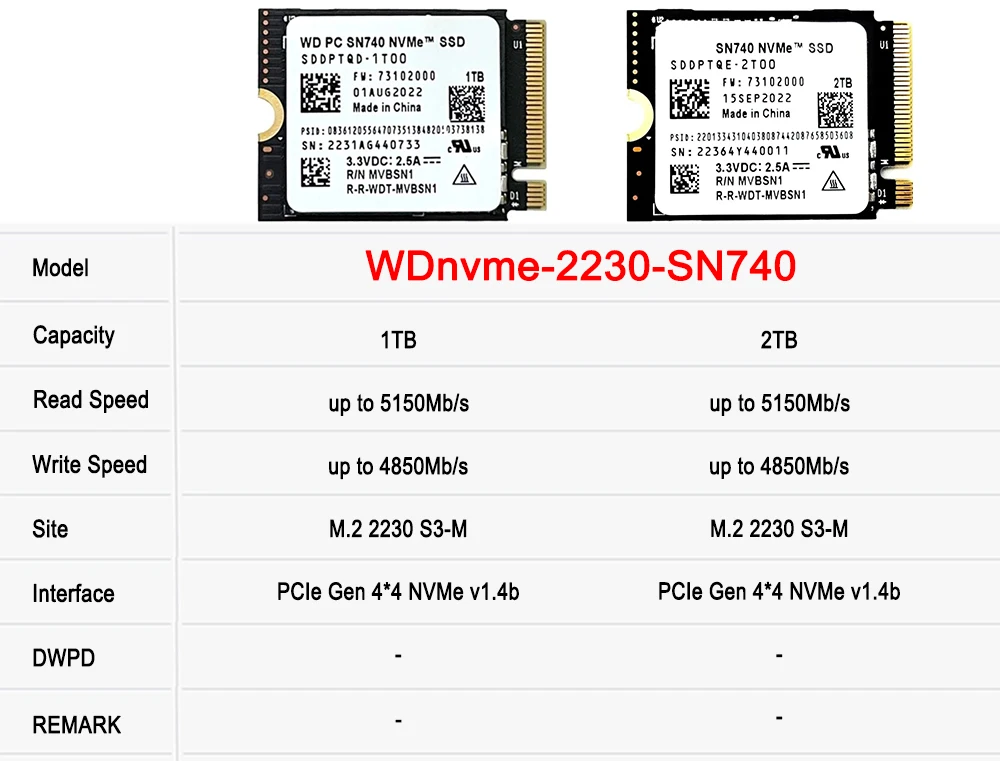 محرك الأقراص الصلبة الداخلي Samsung PM991A SSD M.2 128G 1T M2 NVME PCIe 3.0x3 & 4.0x4 SN740 2Tb قرص الحالة الصلبة الداخلي HDD لأجهزة الكمبيوتر المحمول