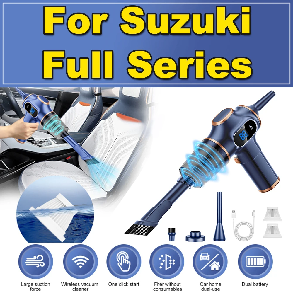 Car Vacuum Cleaner Wireless Portable Vacuum Cleaner 98000PA Strong Suction Handheld Mini Cleaner For Suzuki Full Series