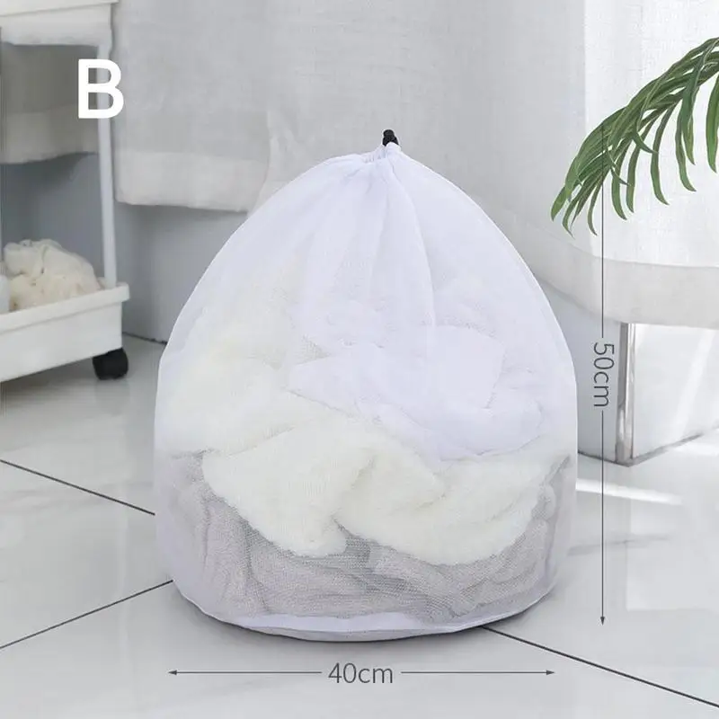 Netz-Wäschebeutel mit Kordelzug, Großer Waschbeutel für Blusen, Strümpfe und Unterwäsche, Ideal für Reisen und Wäsche – Detail 2
