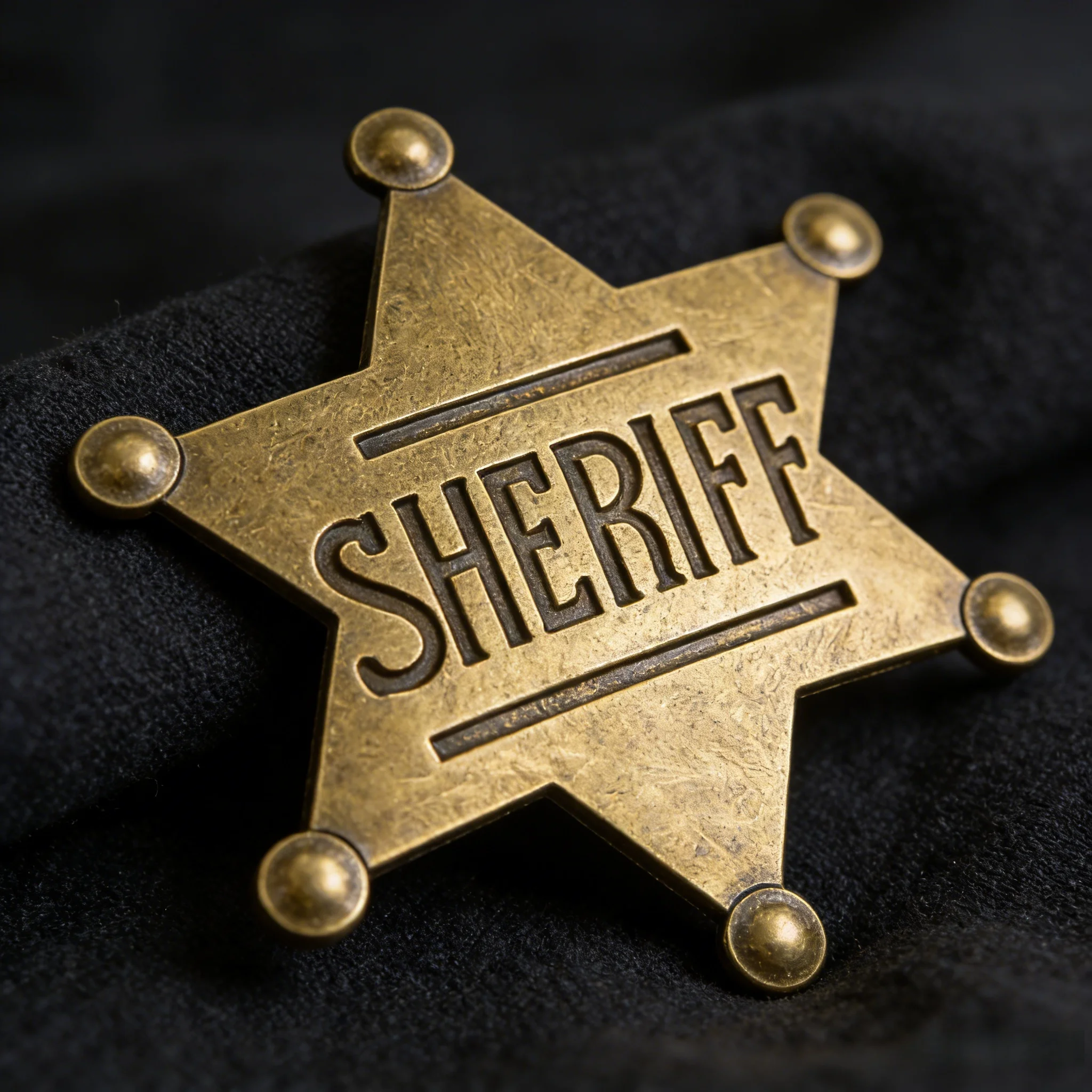 

Decorative Gold Sheriff Star with Embossed Details​ – Bold Western Style, Versatile for Hats, Vests & Jackets, Ideal for Fans.