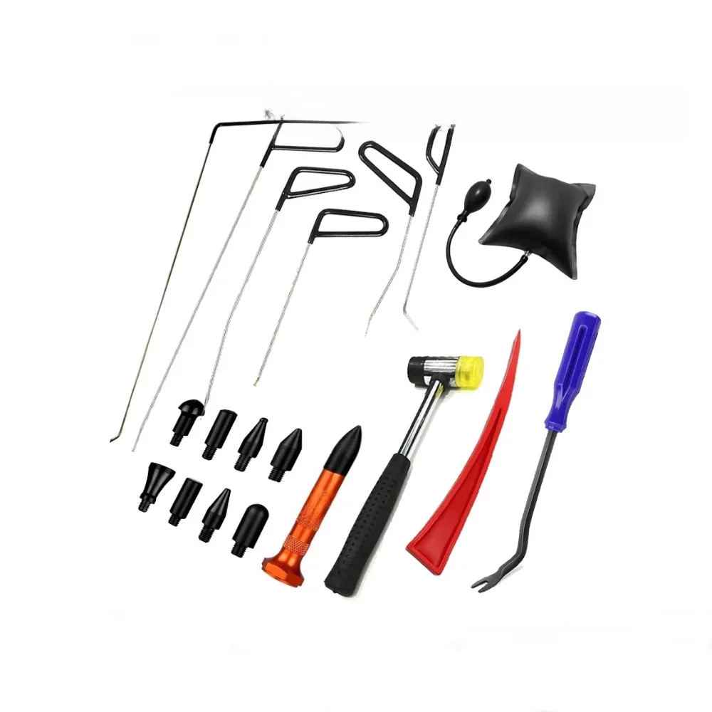 Car Body Dent Repair Tools Auto Hook Rods Fender Door Dings Dent Automotive Paintless Hail Removal Complete Kit Tools