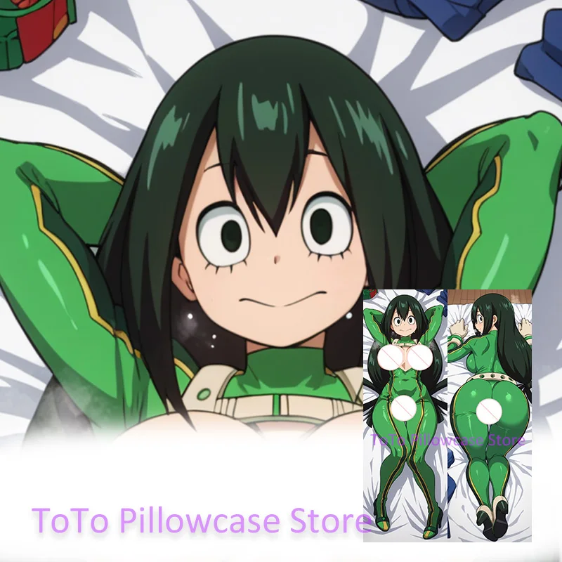 

Dakimakura Tsuyu Asui Body Pillow Case Anime Life-size 2WAY Hugging Pillow Cushion Cover