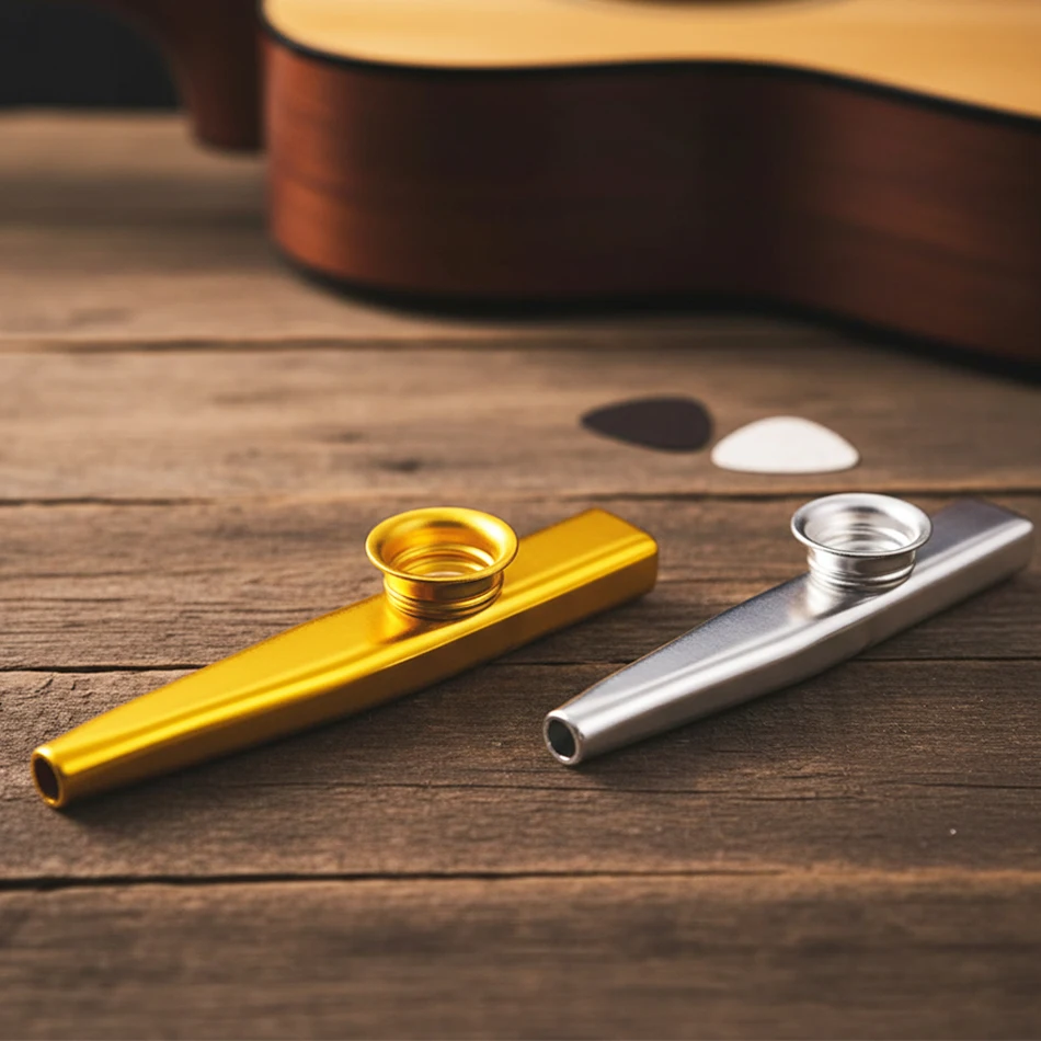 Kazoo Metálico, Instrumento Musical, Compañero de Ukulele y Guitarra, Sinye Kazoo, Armónica Metálica, Fácil de Aprender