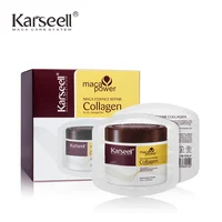 Karseell 24 paquetes/caja mascarilla capilar de colágeno esencia tratamiento capilar de colágeno reparación profunda acondicionamiento aceite de argán para cabello seco dañado