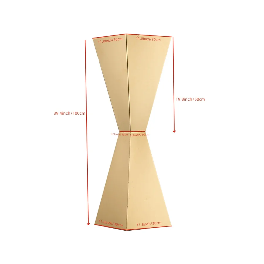 1pc Elegant Stainless Steel Mirror Display Base Stand, Suitable for Wedding, Party and Home Decoration