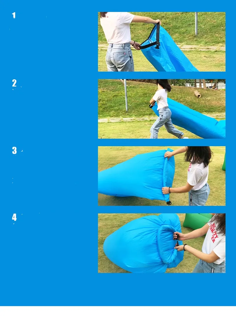 Sofá inflable perezoso portátil para exteriores, cama de aire para Parque de pastizales, playa de agua, juguetes, silla inflable, sofá de aire