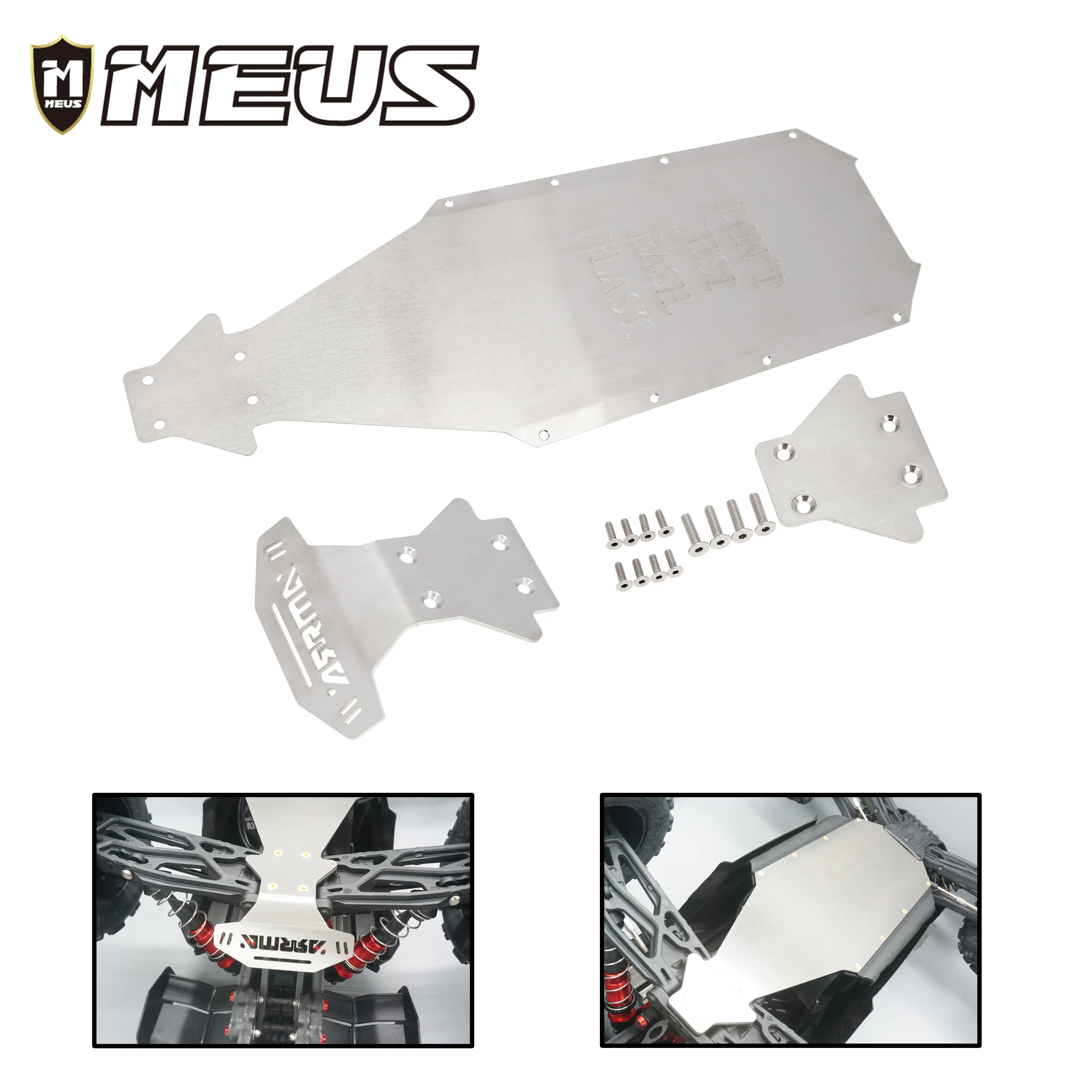 

MEUS Stainless Steel Chassis Armor Guard Plate for 1/8 Arrma Kraton EXB Upgrade Parts