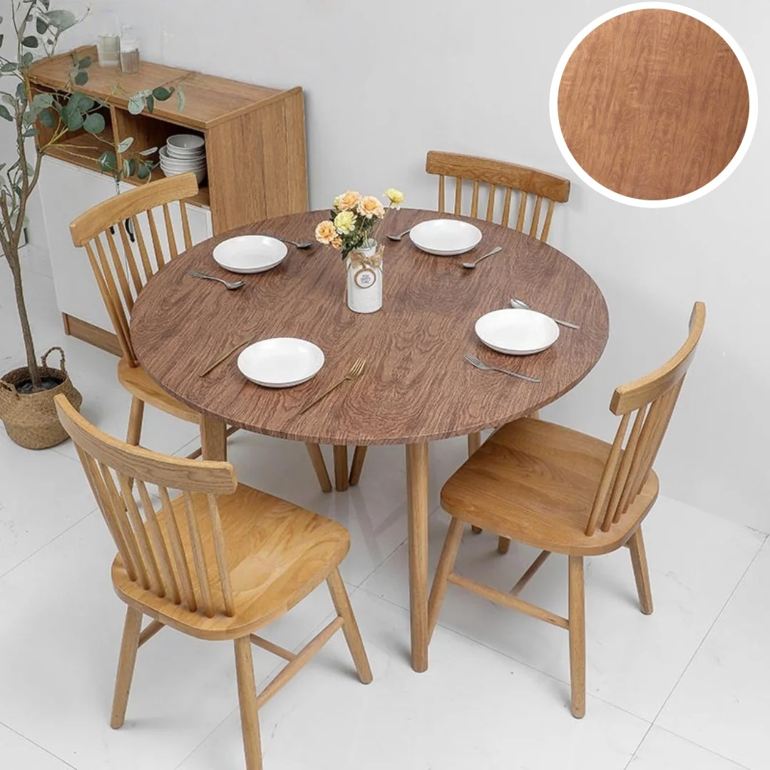 1PC 48 zoll Runde Tischdecke Bauernhaus Tisch Abdeckung Dekorative Holz/Gewebe Textur Schreibtisch Abdeckung Tisch Schutz Tuch
