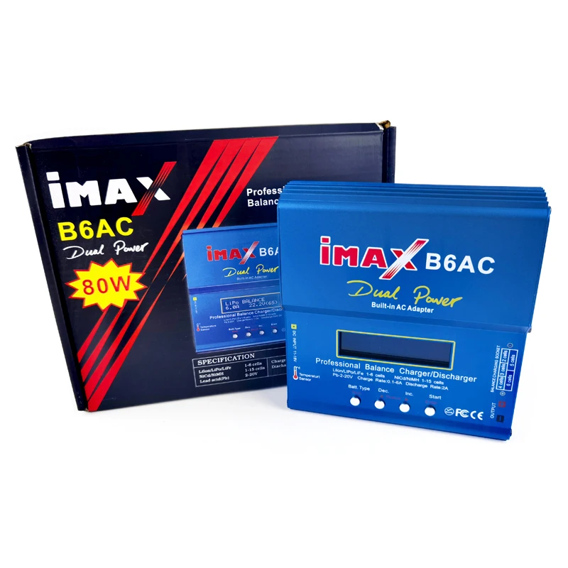 IMAX B6 AC RC Charger 80W B6AC 6A Balance Charger schermo LCD digitale li-ion LiFe Nimh Nicd PB Lipo caricabatteria