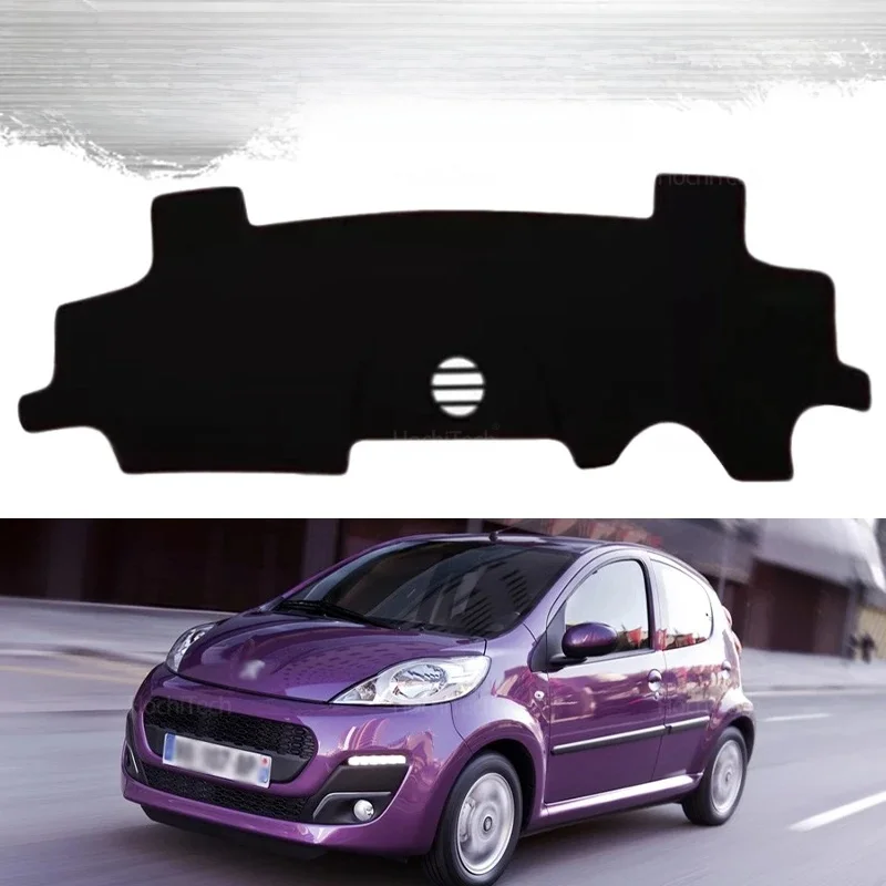 Do Peugeot 107 Toyota Aygo AB10 AB20 AB30 2005-2014 Pokrowiec na deskę rozdzielczą Mata dywanowa Poduszka przeciwsłoneczna Akcesoria samochodowe — zdjęcie 2