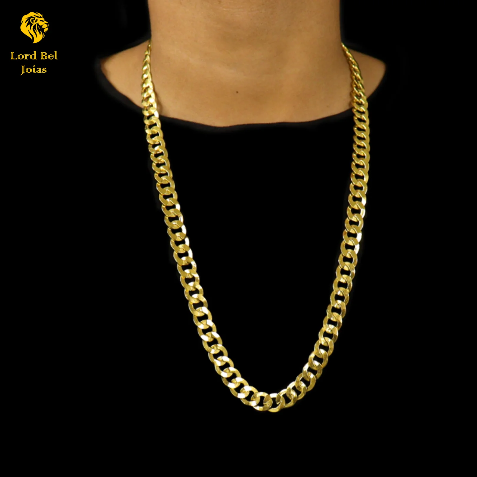 Elo Juntinho Chain 10mm Old Coin (Nordic Gold) 18K Eternal Shine | Lord Bel Jewelry