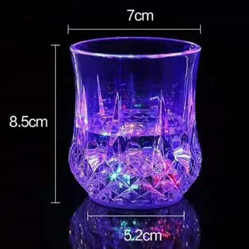 150ml LED Flashing Transparent Cup Whisky Wine Beer Water Pineapple Mug Beverage Drinking Glowing Bar Party Decorative Supplies