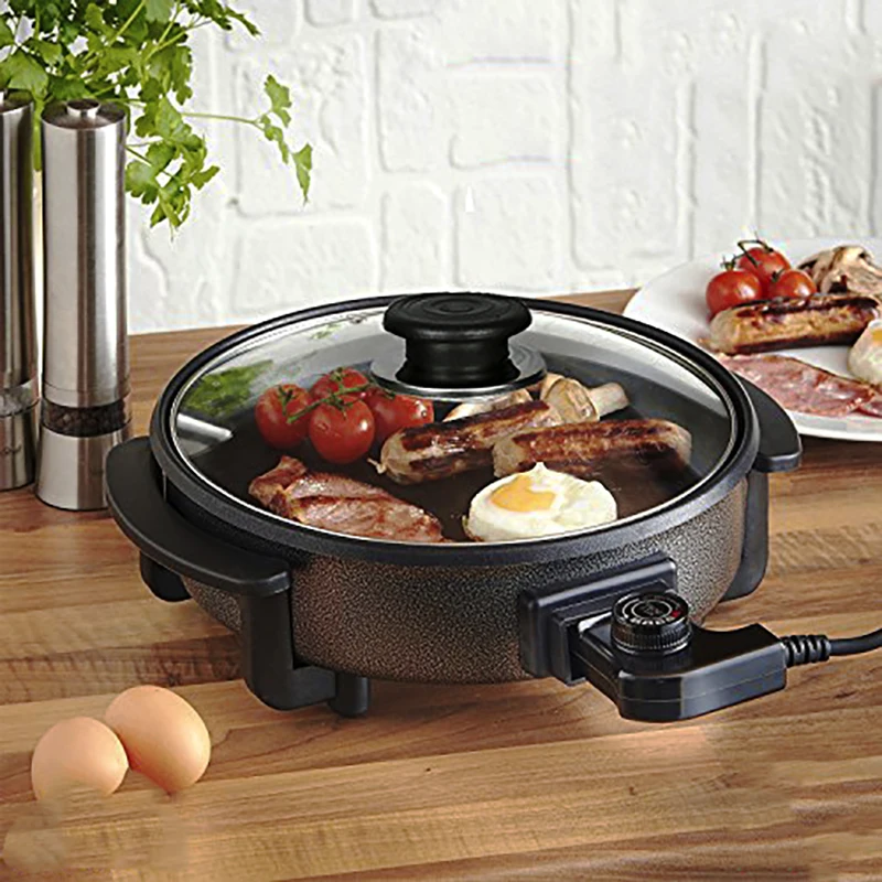 Electric Pan Pizza 36cm, 40cm electric Pan heated Super fast Super Pizza Pan, electric paella Pan 1500W Max. 240 ° C adjustable temperature adjustable, non-stick