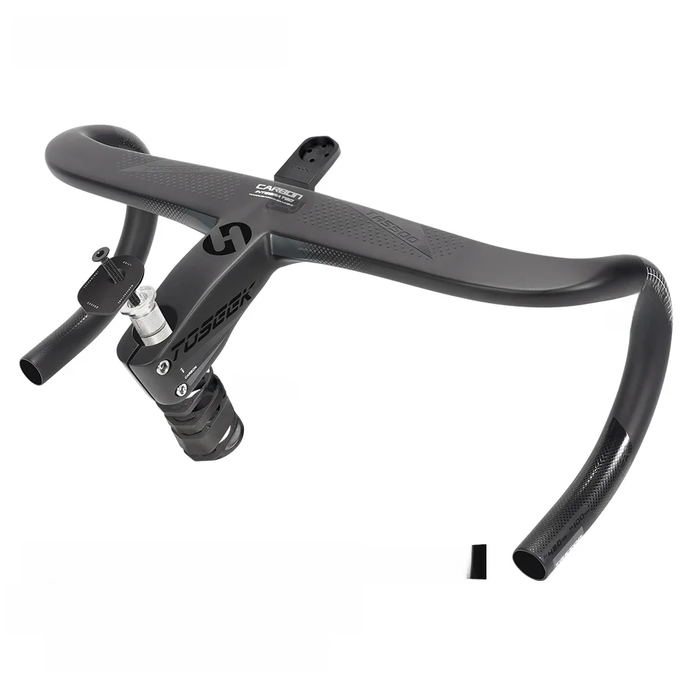 AliExpress TOSEEK TR5500 Full Internal Cable Routing Road Bicycle Handlebar T800 Carbon Integrated Handlebar