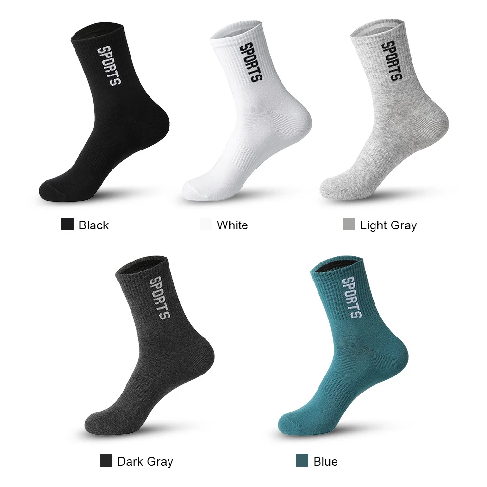 5 Pairs Apring Summer winter Mens Sports Socks  Leisure Sweat Absorbent Comfortable Thin Breathable Socks men Basketball Meias