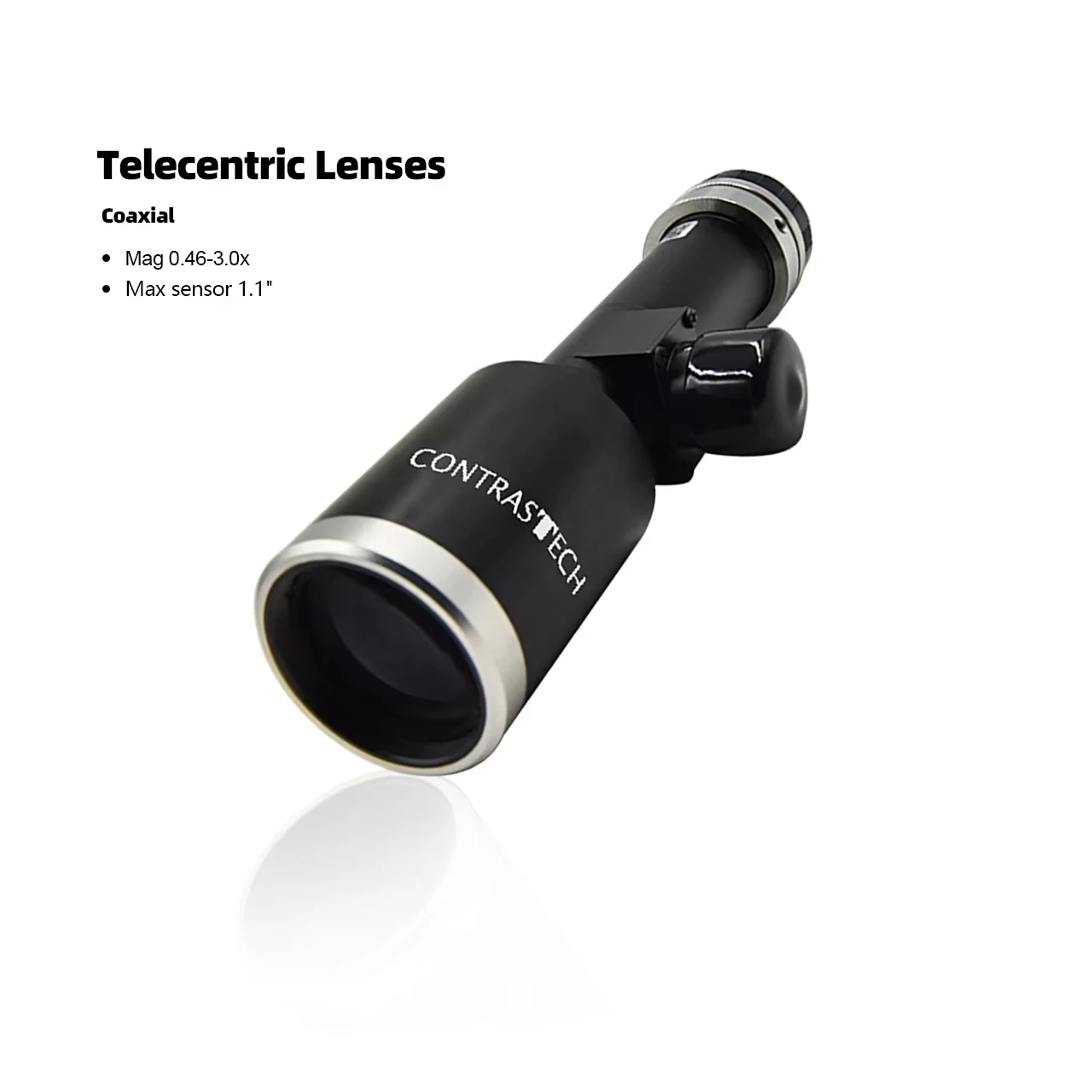 10MP 1.1'' Telecentric Lens 110mm Coaxial 0.8X-3.0X Large FOV OPTO Industrial Lens for AOI Machine Vision Inspection CLW2-110