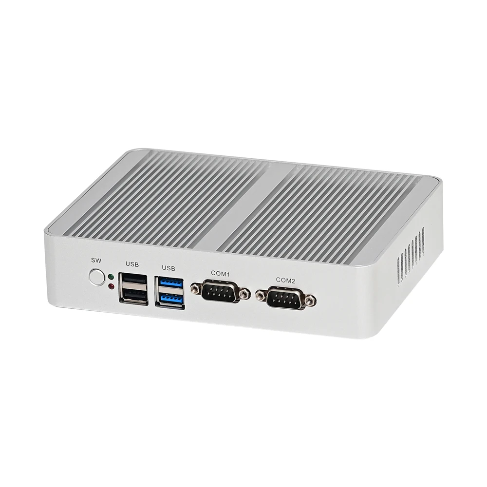 HUNSN-Fanless كمبيوتر صغير ، كمبيوتر مكتبي ، HTPC ، صندوق كودي ، AC 2 x COM ، 2 x LAN ، HDMI ، VGA ، BM32 ، Intel Celeron J4125