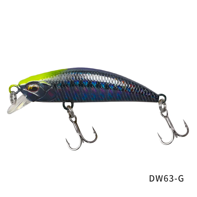 TSURINOYA Sinking Minnow Mini Harter Köder DW63 50S 50mm 5g Künstliche Angelköder Wobbler Crankbait Forellenköder