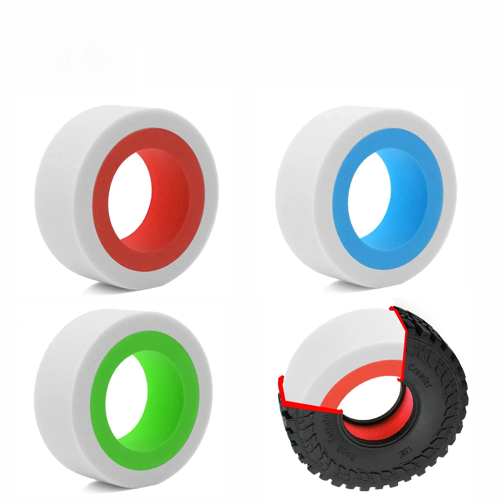 RED SPIDER EVA – pneus de roue en mousse à double étage, 1.9 pouces, 100-110mm, 110-118, pour chenille axiale 1/10 RC SCX10 90046 TRX4 Gen8 VS4-10