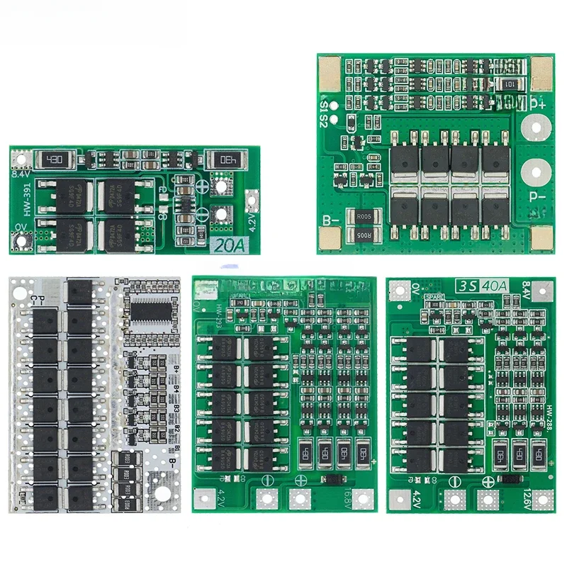 2S 3S 4S 5S Akumulator litowo-jonowy 18650 Ładowarka BMS 20A 25A 30A 40A 60A 100A Płytka zabezpieczająca z balansem do silnika wiertarki — 2