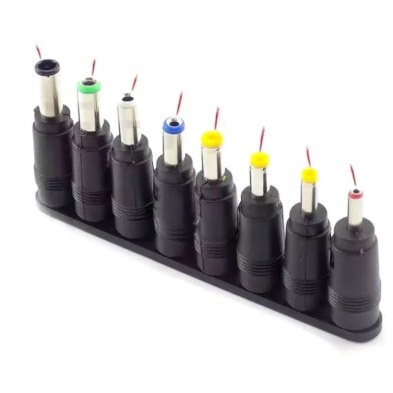 8 sztuk/lot 5,5x2,1 mm żeński do męskiego zasilacza DC do laptopa PC 6,3 5,5 4,8 4,8 3,5 mm 4,0 3,0 2,5 2,1 1,7 1,35 mm — zdjęcie 2