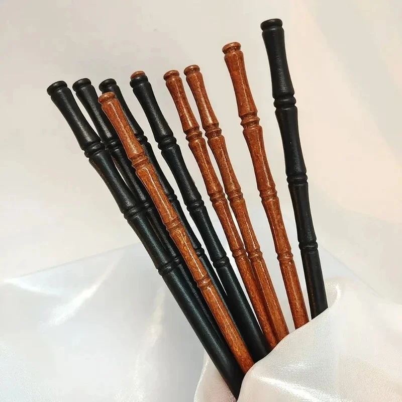 Bâton de cheveux chinois élégant en bois pour femmes, fourchette à cheveux Simple, couvre-chef rétro Hanfu Qipao