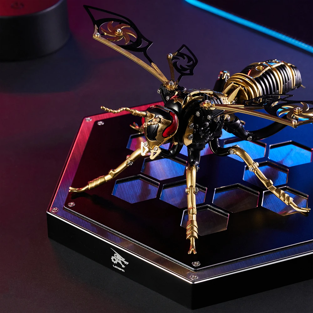 Wasp 3D Puzzle metalowy Model do montażu miodowa baza mechaniczna zabawka w kształcie zwierzątka uniwersalna podstawa dla chłopca dzieci prezent dekoracja domu