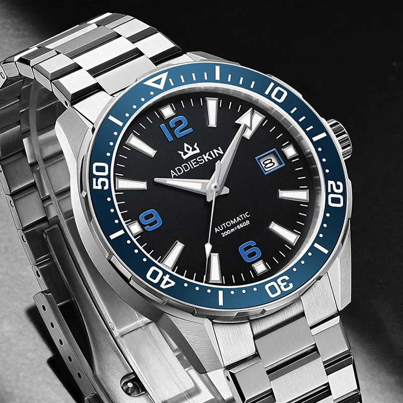 AddiesKin K009 Men's Luxury Automatic Watch Ceramic Bezel 316L Stainless Steel Case Sapphire Crystal Miyota 9015 BGW9 Luminous