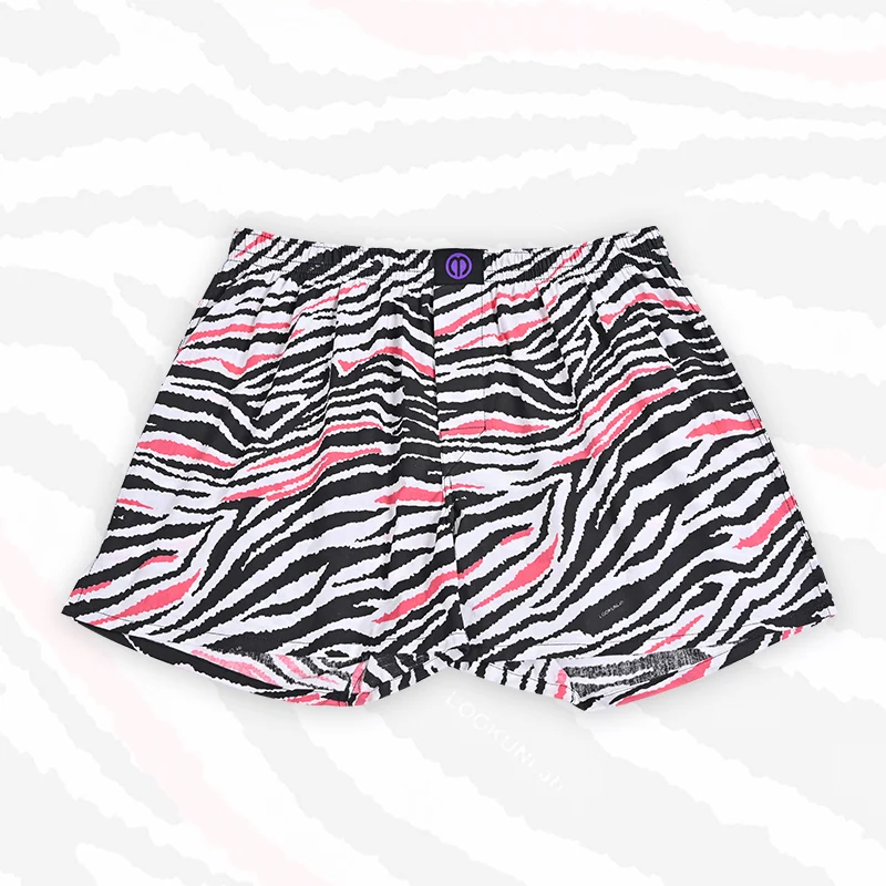 Colorful Zebra Print Underwear Women Pattern Cotton Comfortable Breathable Shorts For Home Leisure Korean Style Pajama Shorts