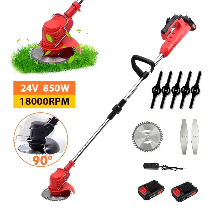 850w hand gehaltener elektrischer Rasenmäher elektrischer Grass ch neider U/min Volks garten Bürsten becher Elektro werkzeug für Makita 18V Batterie