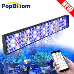 60Cm Popbloom-Wifi Zeeaquarium Licht, Volledig Spectrum Led Aquariumlamptimer Voor 55-70Cm 24