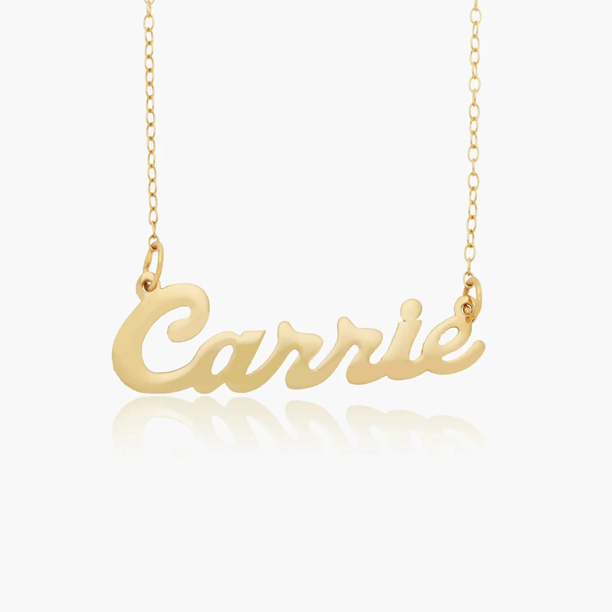 

Custom "Carrie" Name Necklace Stainless Steel Gold Name Pendant Jewelry Personalized Name Necklace Birthday Gift for Him and Her