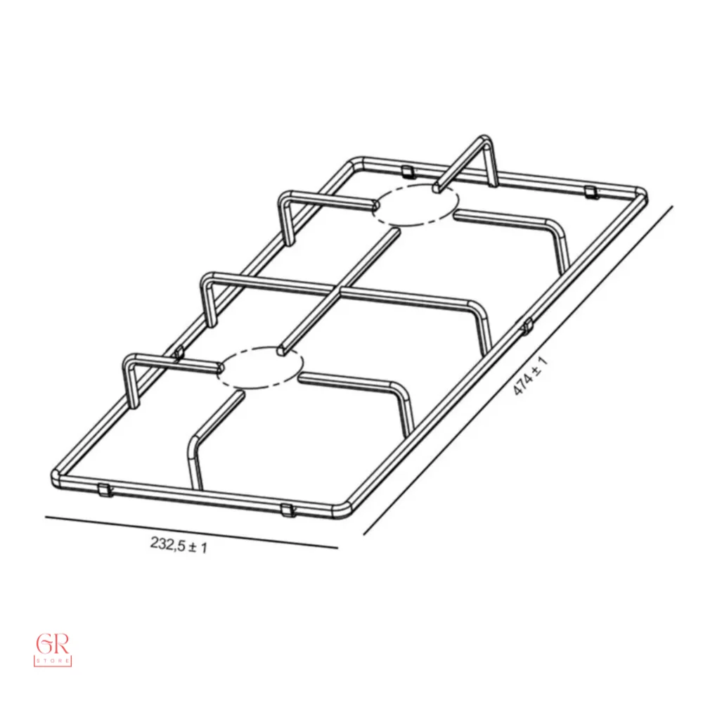 Built-in Stove Grill For Arçelik / Altus / Beko - 47.5 Cm X 23.2 Cm