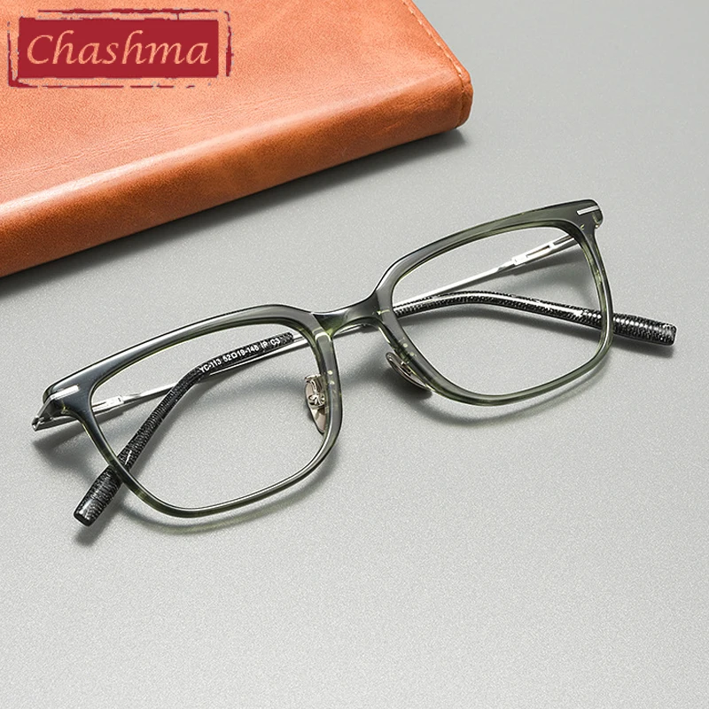 Chashma Men Glasses Frames Square Acetate Lightweight Eyeglasses Women Optical Eyewear Spectales for Prescription Lenses Gafas