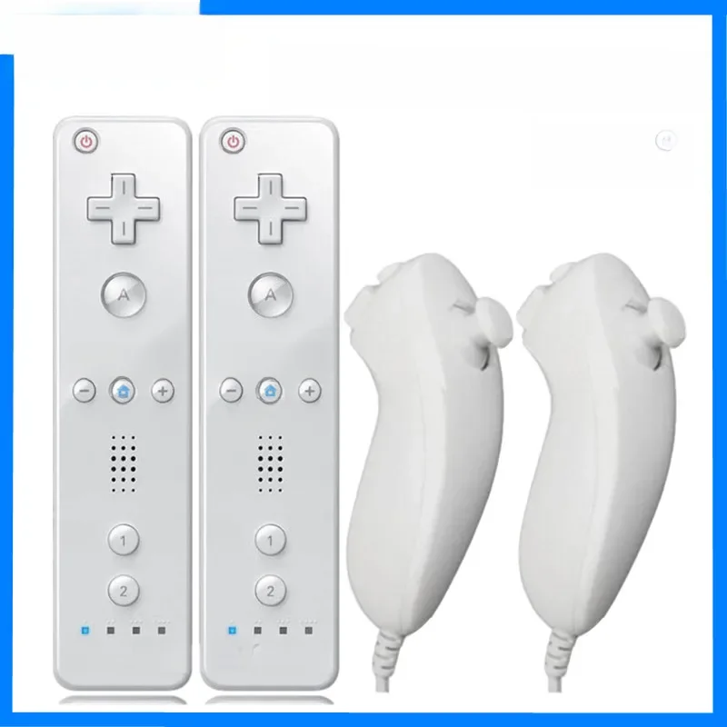 2 pièces télécommande avec contrôleur Nunchuck pour Console Wii manette de jeu sans fil avec Motion Plus pour le contrôle des jeux Wii