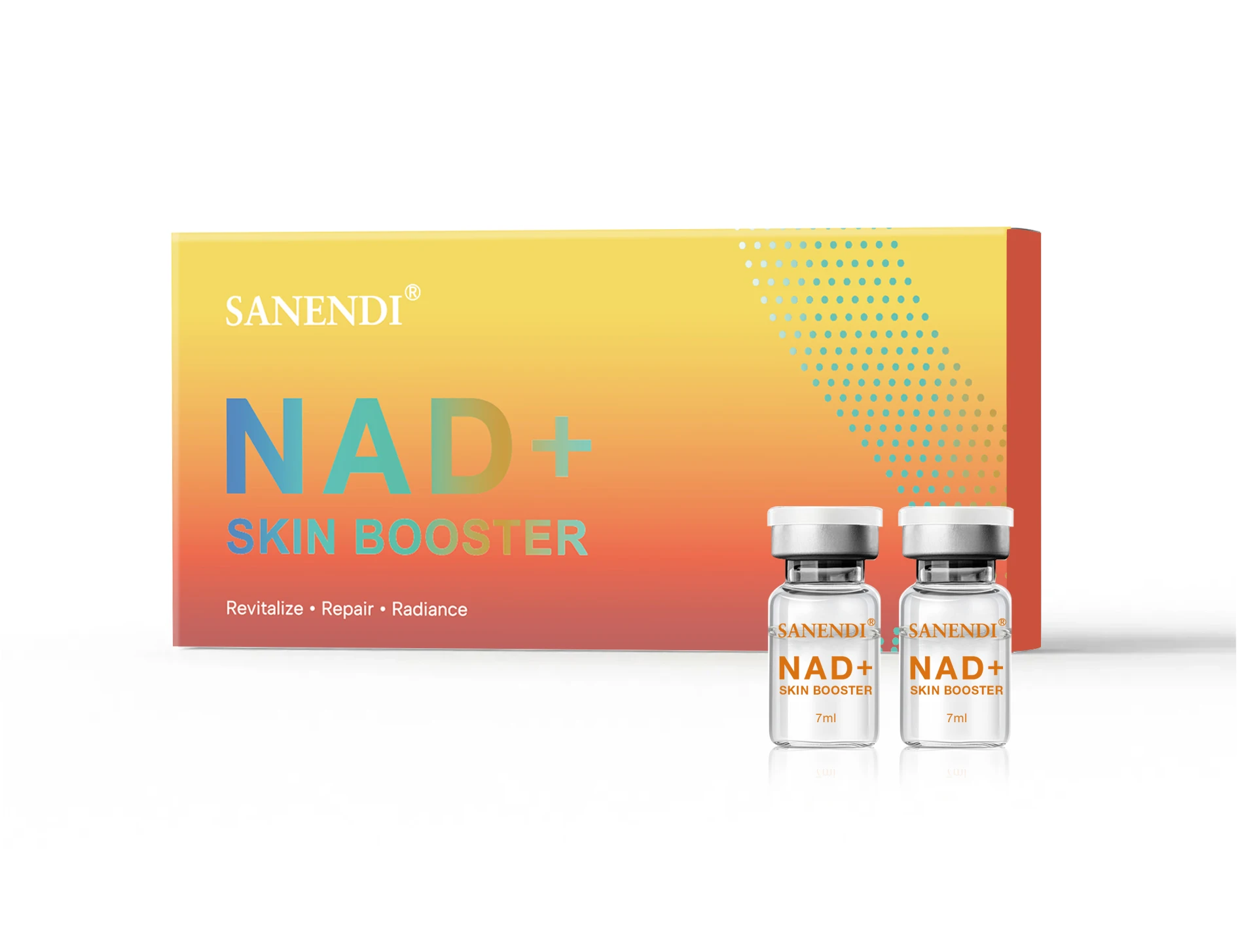 Sanendi NAD+ Skincare Product Complex Essence Me-so for a refreshed appearance And Enhance Transparent Feeling Essence Set 7mlx5
